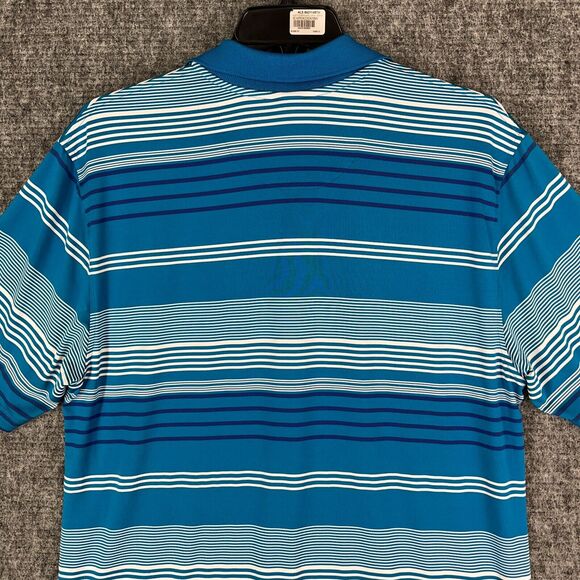 Brooks Brothers Shirt Men Extra Large Blue Polo Golf Career Casual Rugby Striped - Picture 4 of 11